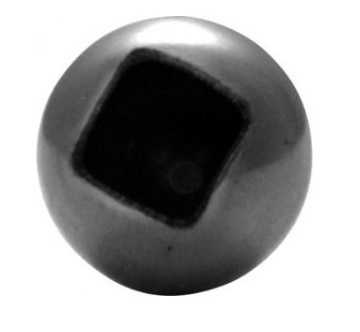 Esfera oca Ø15mm, furo 7,8x7,8mm