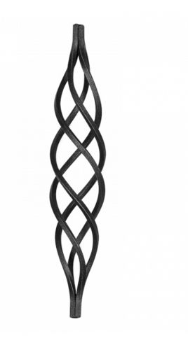 Piña de hierro larga, 4 varillas (base 12x12mm)