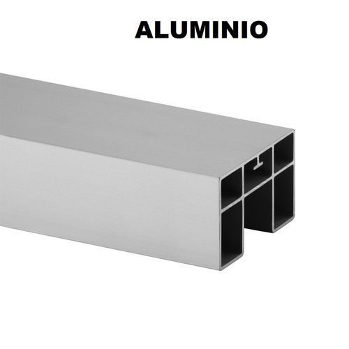 Main courante en aluminium 65x40mm