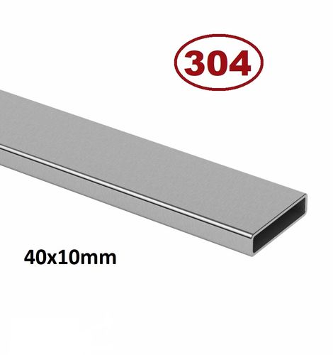 Perfil 40x10x1,5mm de acero inoxidable