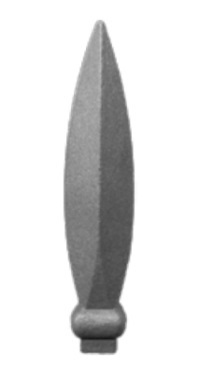 Pointe de lance en acier forgé H167x18mm