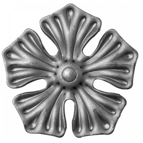 Un elemento de acero forjado: flor Ø85mm