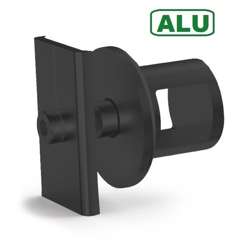 Support de barre transversale aluminium 14x14 noir