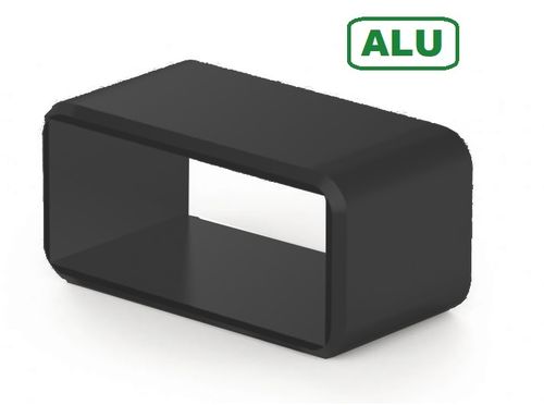 Connexion de main courante en aluminium 60x25mm Noir