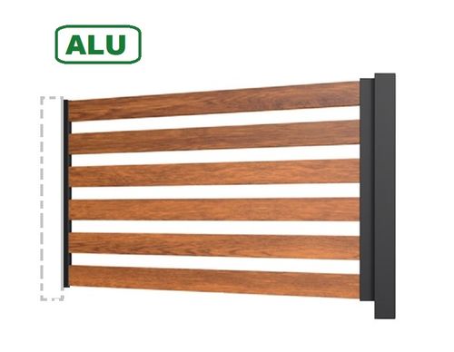 Fence 6 Continuação - alumínio, imitação de madeira