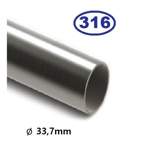 Tube 33,7x2,0mm acier inoxydable