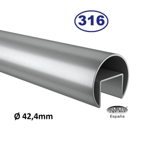Tubo para Pasamano de acero inoxidable Ø-42,4mm