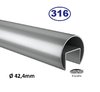 Tube de main courante en acier inoxydable Ø-42,4mm