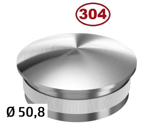 Bouchon convexe pour tube Ø50,8 x 1,5mm poli