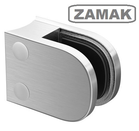 Pinza de vidrio 50x40x27mm -ZAMAK, efecto acero inoxidable