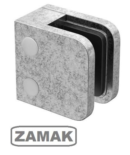 Abraçadeira de vidro 45x45x27mm - ZAMAK cru