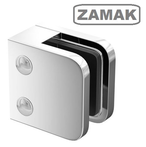 Abraçadeira de vidro - ZAMAK, cromo polido