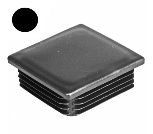 Tapa de plástico para perfil cuadrado 40x40mm negro